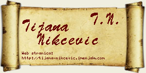 Tijana Nikčević vizit kartica
